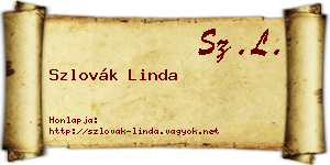 Szlovák Linda névjegykártya